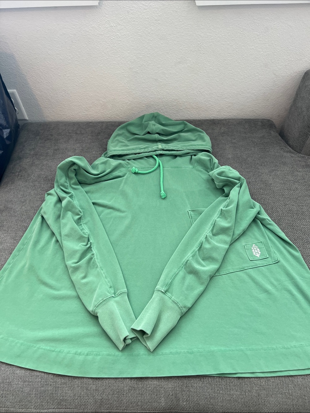FP Movement by Free People Lightweight Green Scoop-Neck Pullover